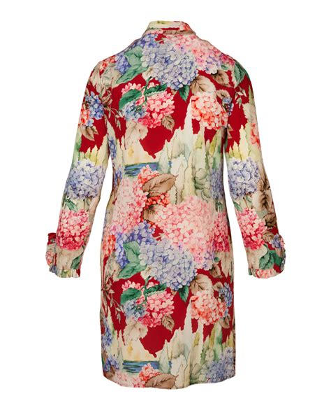 gucci hydrangea print silk dress|Gucci Hydrangea Flower Print Mini Silk Dress Women Size 40.